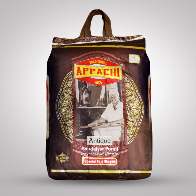 Appachi Antique Premium Quality Boiled Whole Ponni Rajabogam Rice 10 kg