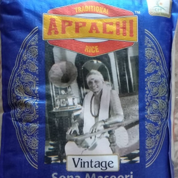 Appachi Vintage Premium Quality Boiled Whole Vintage Sonamasoori rice 10 kg