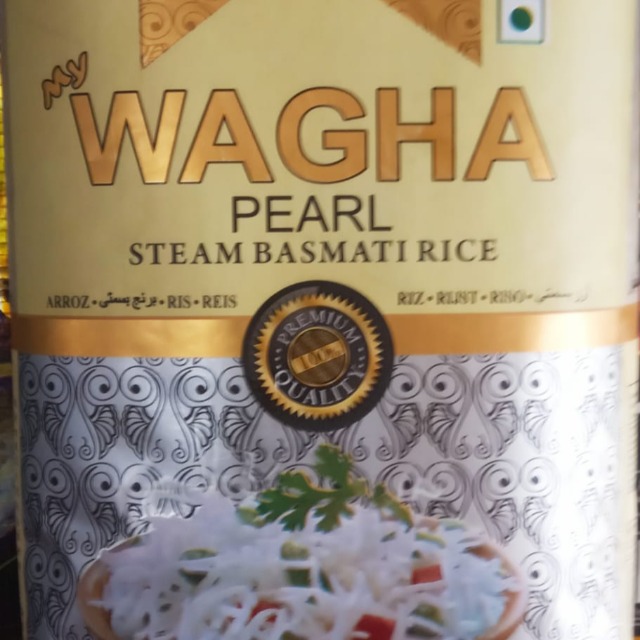 Wagha Pearl Premium Quality Steamed whole Basmati Rice 1 kg